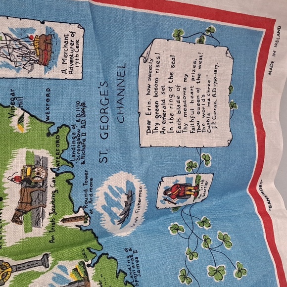 Vintage Irish Linen Bankmore Tea Towel Ireland NWOT 1980… - Picture 5 of 9